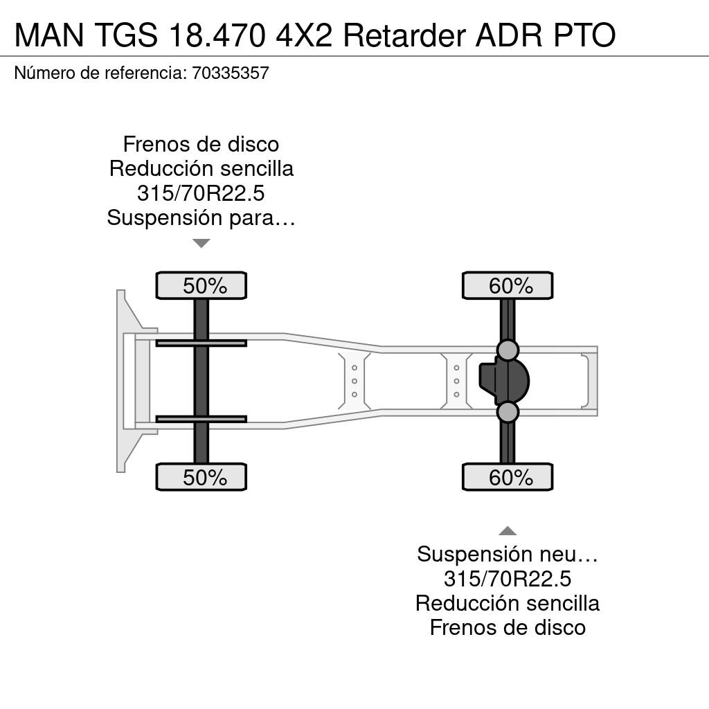 MAN TGS 18.470 4X2 Retarder ADR PTO Ciągniki siodłowe