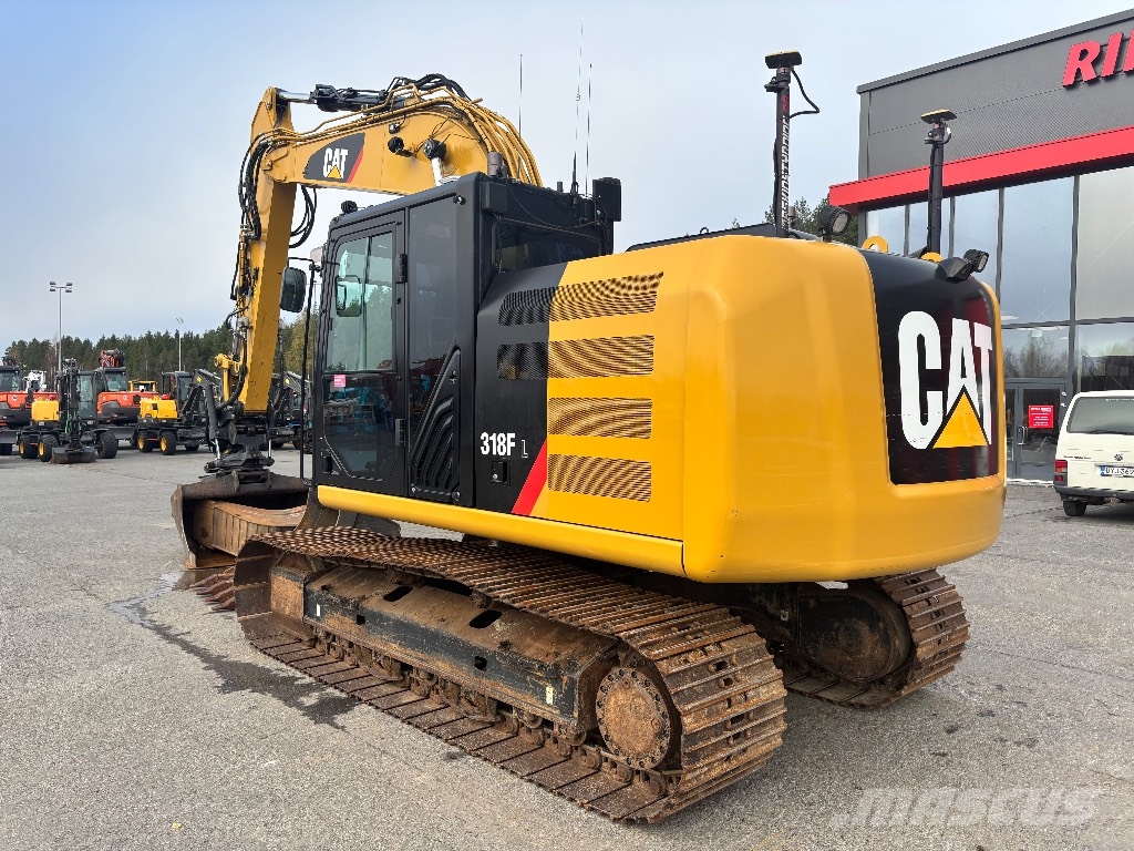 CAT 318 FL / Pyörittäjä, 3D-laite, 3 Kauhaa! Telakaivukoneet