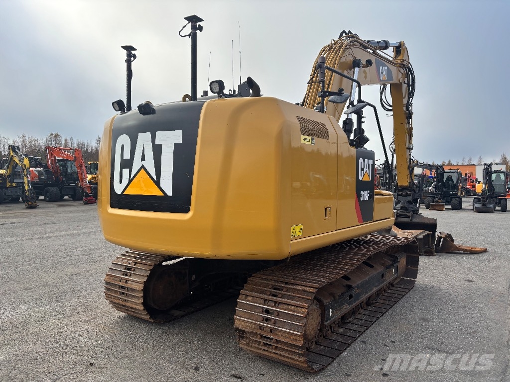 CAT 318 FL / Pyörittäjä, 3D-laite, 3 Kauhaa! Telakaivukoneet