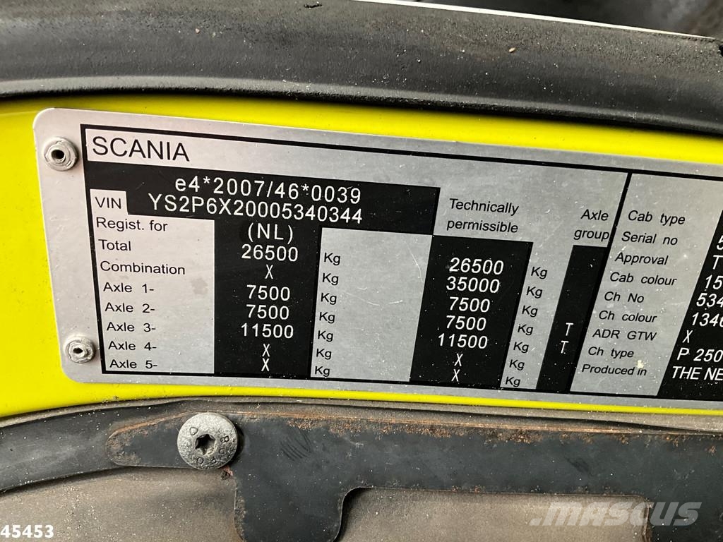 Scania P 250 Euro 6 Geesink 20m³ 폐기물 수거 트럭