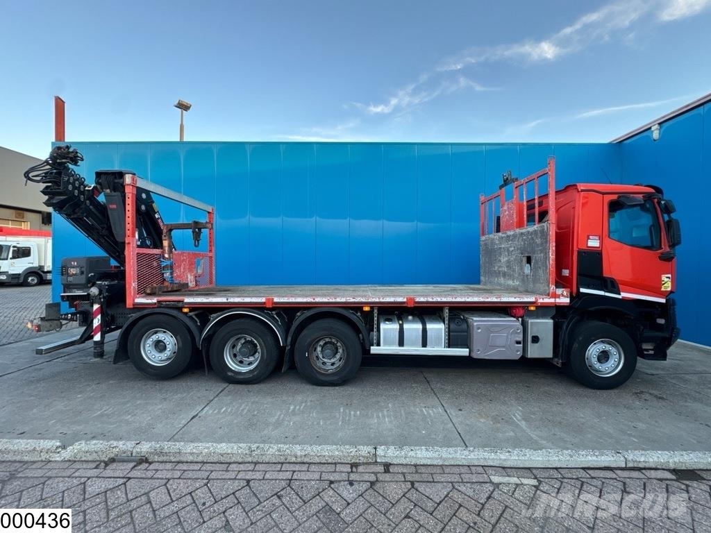 Renault C 430 8x4, EURO 6, Retarder, Hiab, Remote Platformas/izkraušana no sāniem