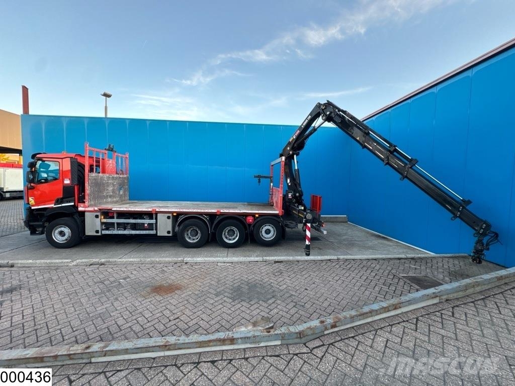 Renault C 430 8x4, EURO 6, Retarder, Hiab, Remote Platformas/izkraušana no sāniem