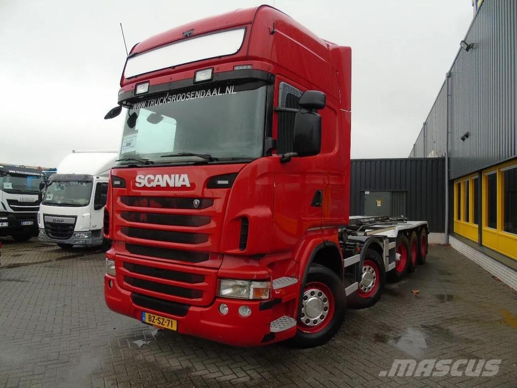 Scania R480 +10X2 + VBG CABLE 30TON Rol kiper kamioni sa kukom za podizanje tereta