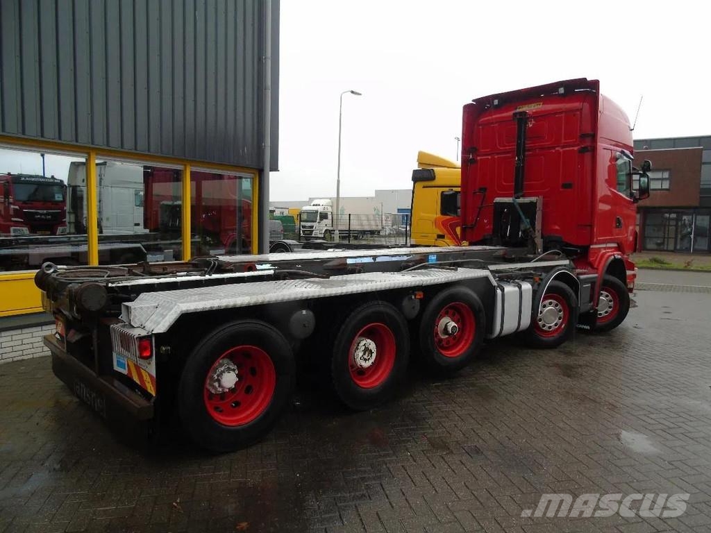 Scania R480 +10X2 + VBG CABLE 30TON Rol kiper kamioni sa kukom za podizanje tereta