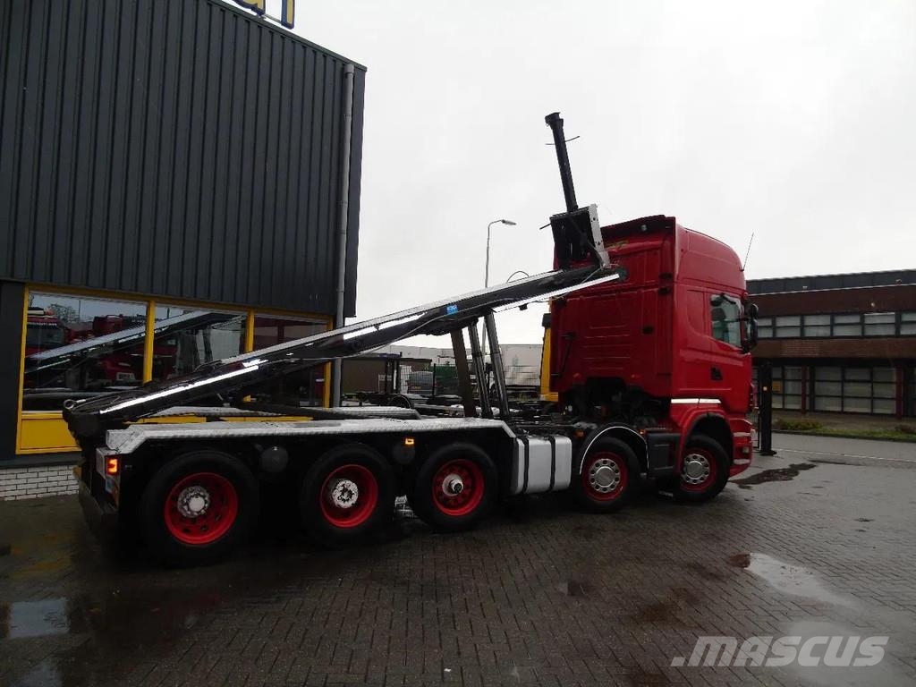 Scania R480 +10X2 + VBG CABLE 30TON Rol kiper kamioni sa kukom za podizanje tereta