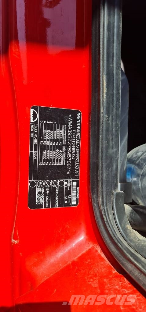 MAN TGS 41.480 Camiones bañeras basculantes o volquetes