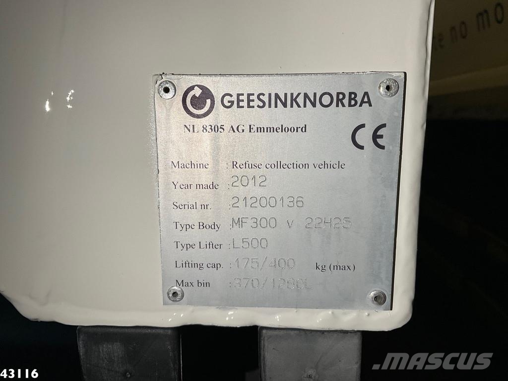 Volvo FE 350 Euro 6 NORBA MF 300 22m³, 2 compartimenten Sopbilar