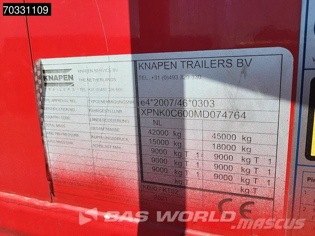 Knapen K600 Side Doors 10MM APK 01/27 Lift Axle Liikuvpõrand poolhaagised