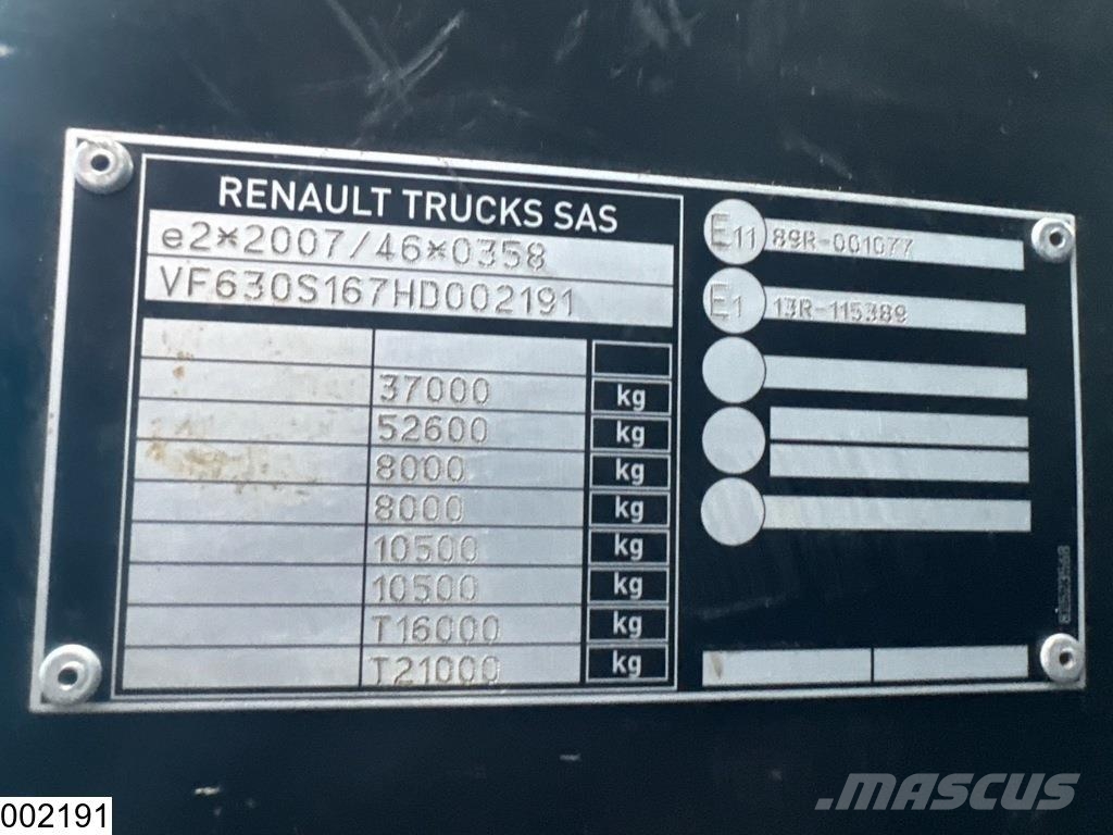 Renault C 430 8x4, EURO 6, Palfinger, Steel suspension Camiones de cama baja