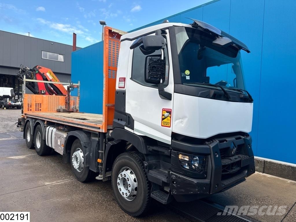 Renault C 430 8x4, EURO 6, Palfinger, Steel suspension Camiones de cama baja