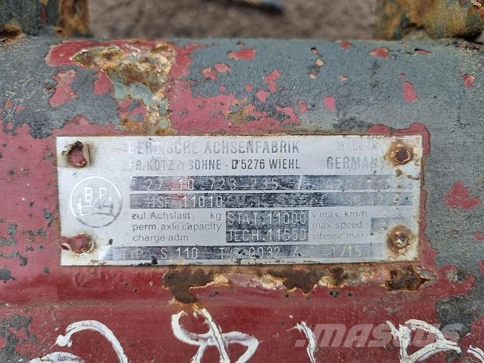 BPW HSF 11010 150 SQUARE HEAVY DUTY TRAILER AXLE Ejes