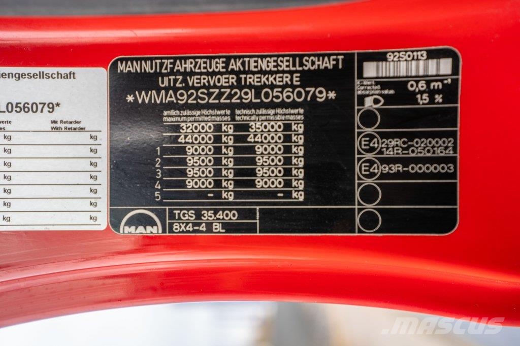 MAN TGS 35.400 BL - AJK 훅 리프트 트럭