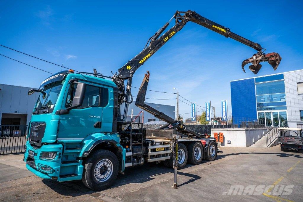 MAN TGS 35.510 8X4-4 BL + TAJFUN L170 K Камиони с кран с кука