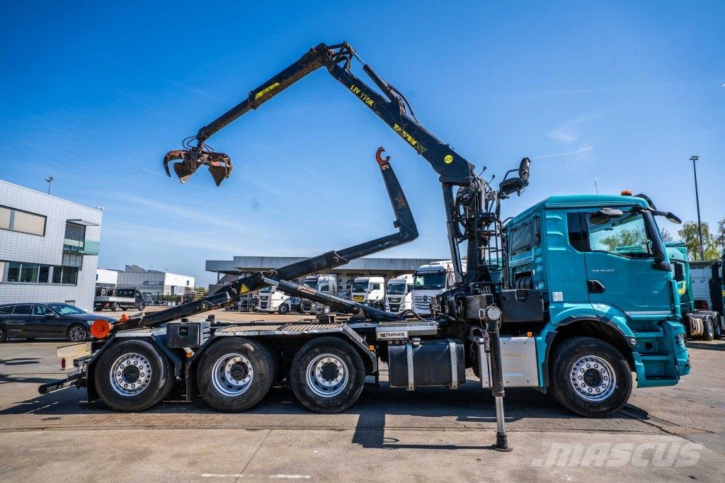 MAN TGS 35.510 8X4-4 BL + TAJFUN L170 K Камиони с кран с кука