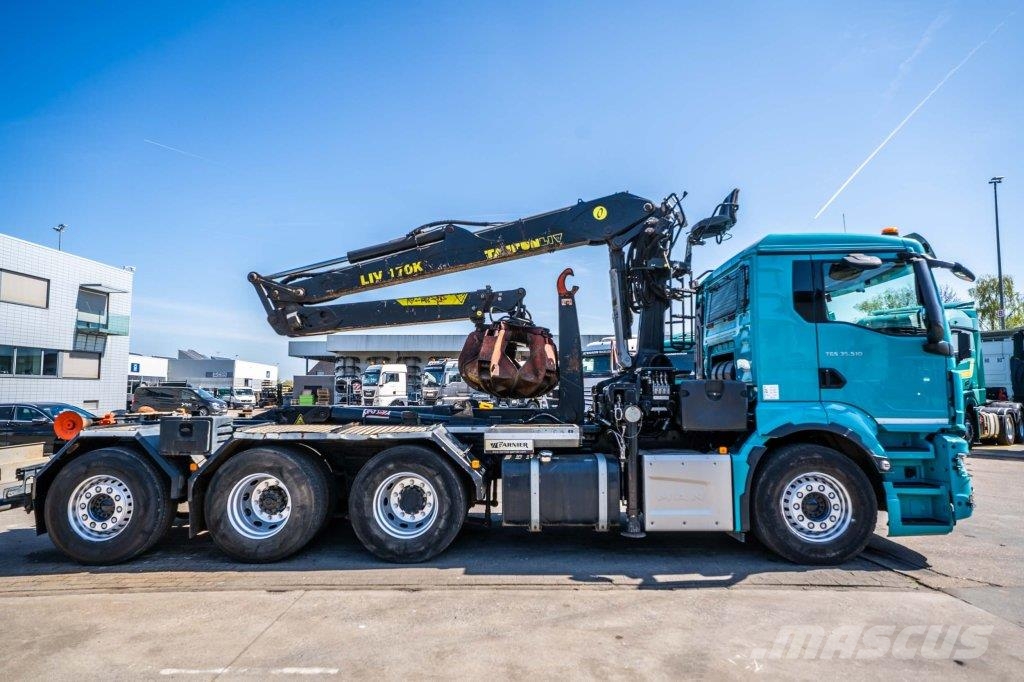 MAN TGS 35.510 8X4-4 BL + TAJFUN L170 K Камиони с кран с кука