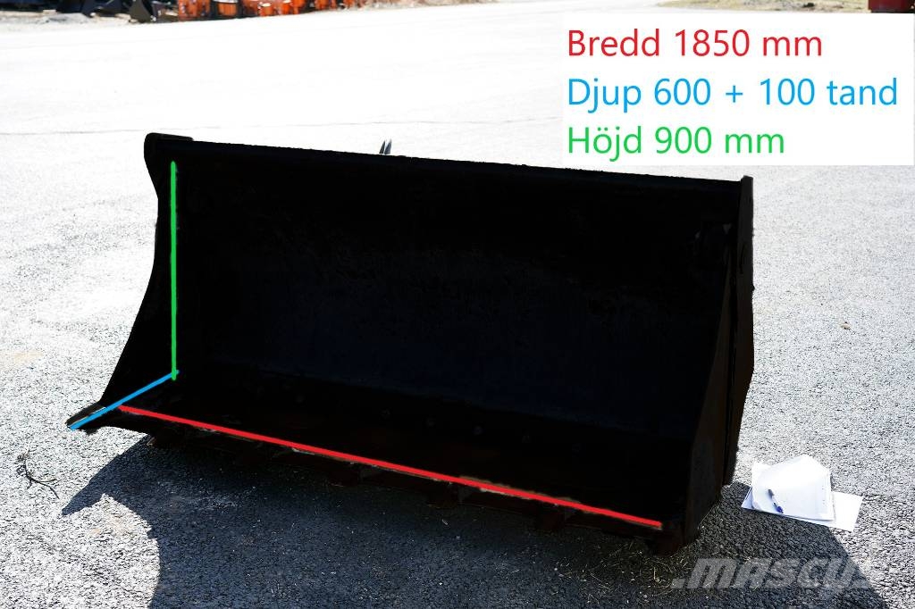 SKOPA 4I1 VOLVO ORIGINAL 1850 MM MED L30 FÄSTE Ковши