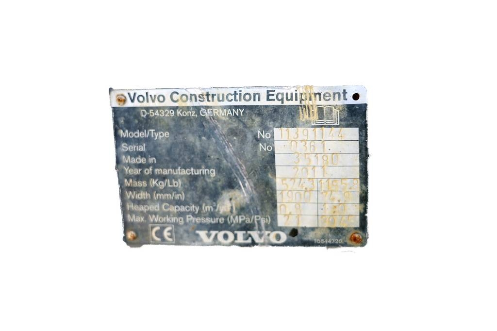 SKOPA 4I1 VOLVO ORIGINAL 1850 MM MED L30 FÄSTE Ковши
