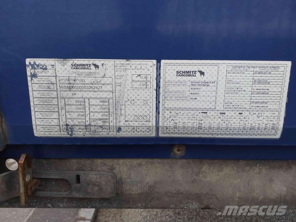 Schmitz Cargobull Trailer Curtainsider Lifting + Sliding Roof Straig Curtainsiderauflieger