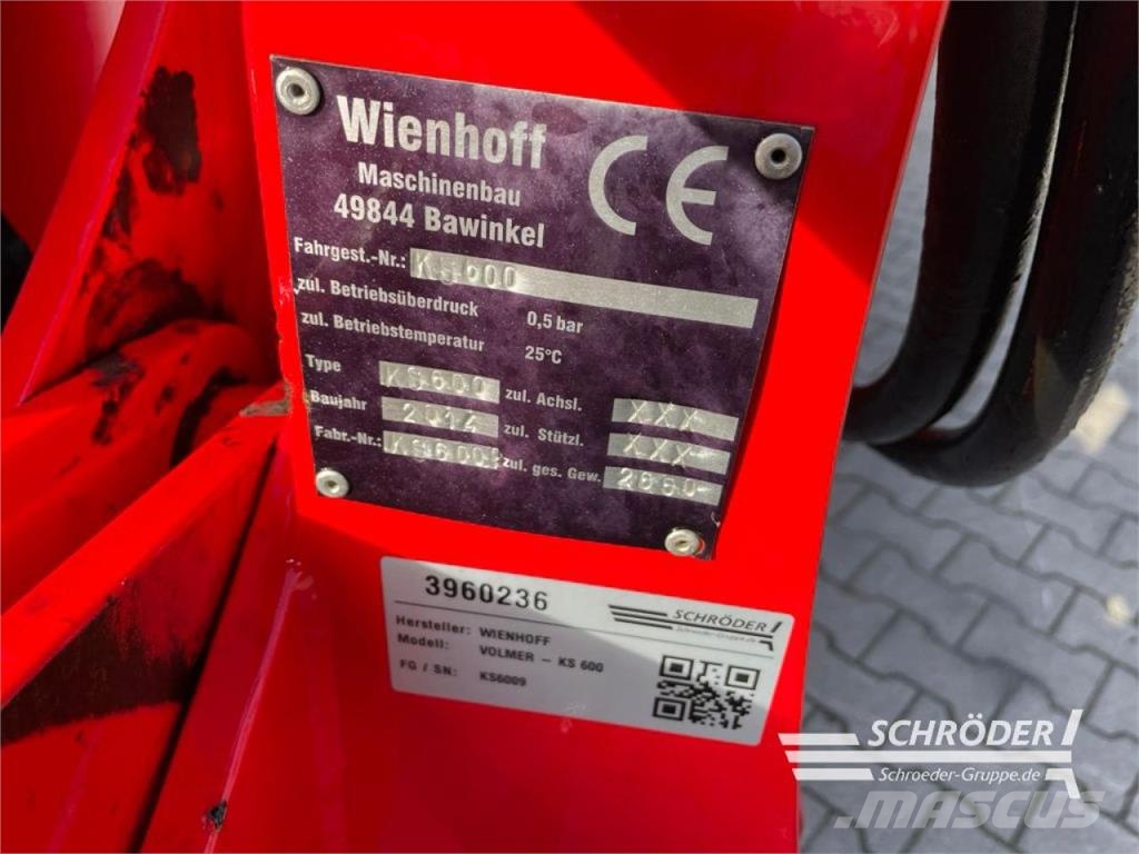 Wienhoff GÜLLESCHEIBENEGGE VOLMER - KS 600 Gradas de discos