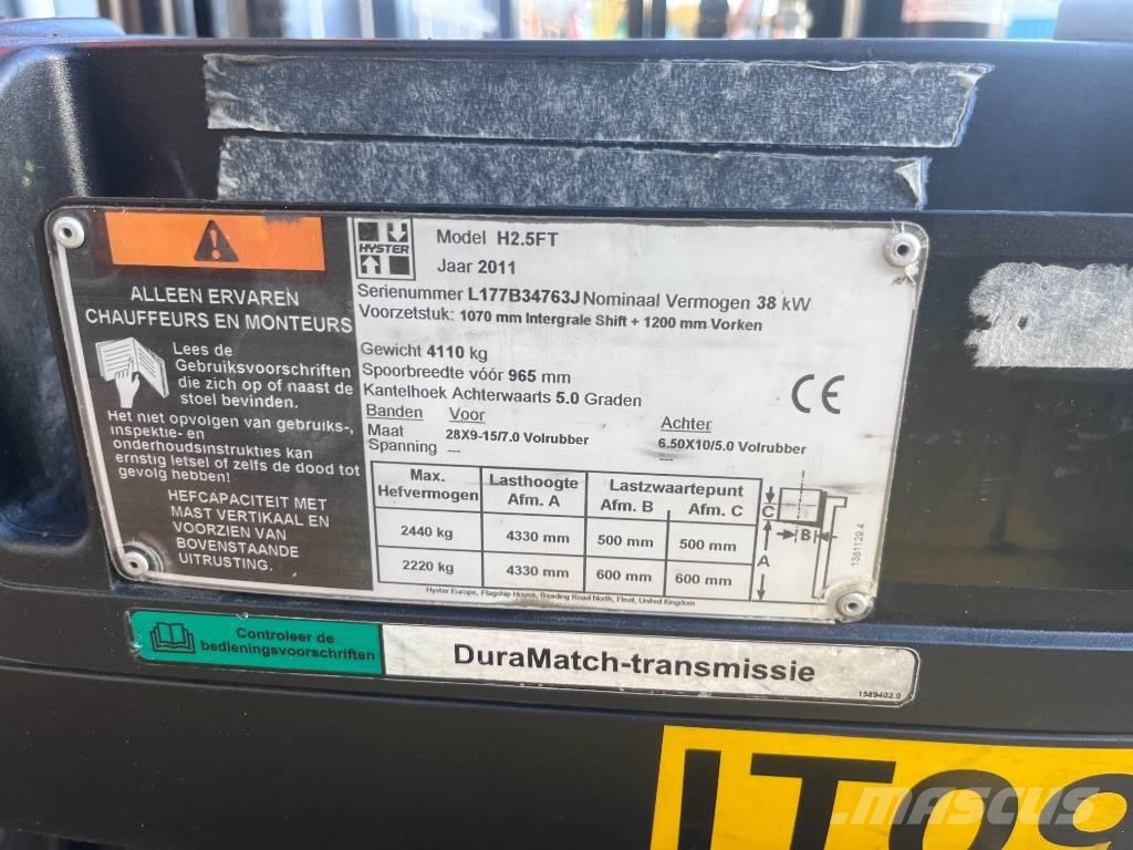 Hyster H 2.50 FT 2500kg LPG heftruck Chariots diesel