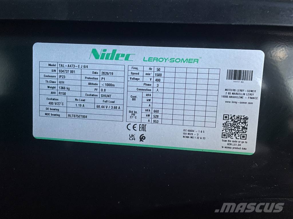Iveco CR16TE1W - 660 kVA Generator - DPX-19798 Dizel agregati