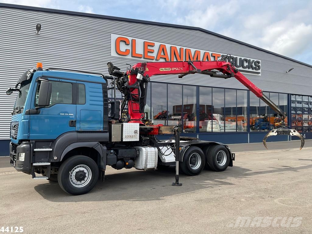 MAN TGS 33.480 6x6 Euro 6 Palfinger 27 Tonmeter boomkr Cavalos mecânicos