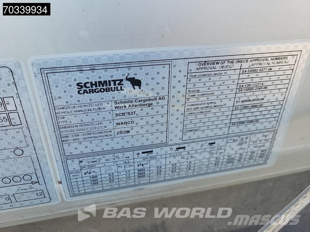 Schmitz Cargobull SCB*S3T 3 axles Sliding Roof Poluprikolice sa ciradom