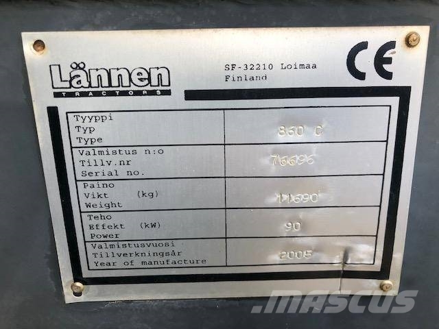 Lännen 860 C Graaf-laadcombinaties
