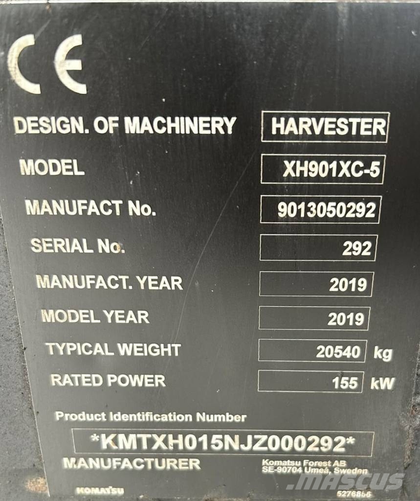Komatsu 901 XC 8W Timber Harvester c/w C93 Head Betakarítók