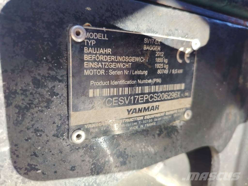 Yanmar SV 17 EX Mini excavators < 7t (Mini diggers)