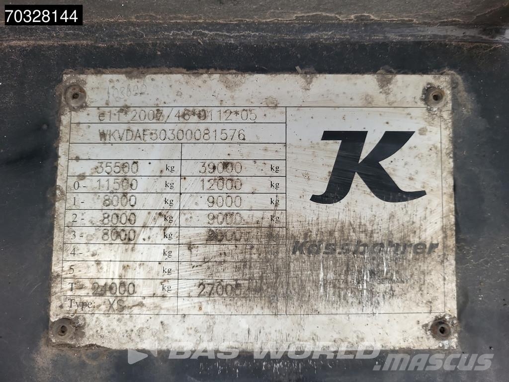 Kässbohrer XS 5 axles Sliding Roof Palletkist Polprikolice s ponjavo