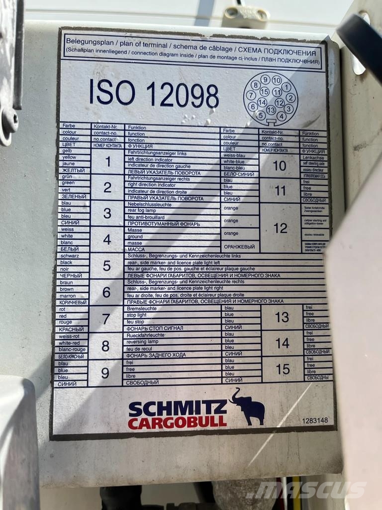 Schmitz Cargobull SCB*S3T 24/L 3 Achs*Spezial-SANH*RUNGENTASCHEN*ver نصف مقطورات بباب جانبي