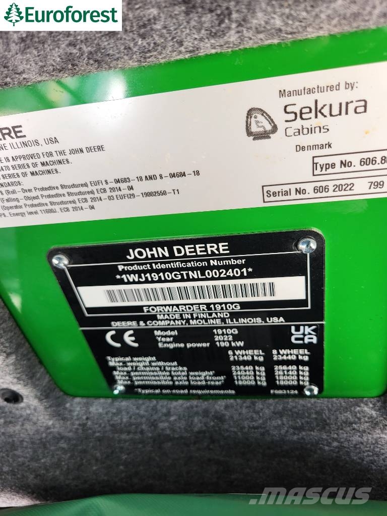 John Deere 1910 G Forvarderi