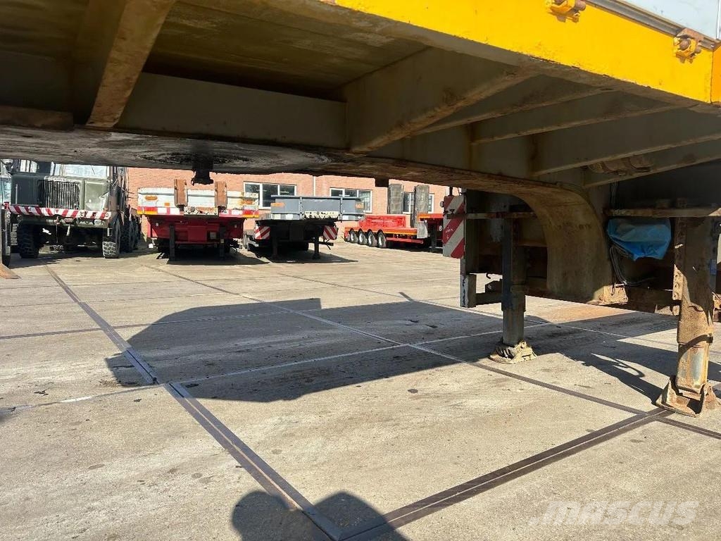 Broshuis 21N58A 2 AXLE - LAST AXLE STEERING - EXTENDABLE نصف مقطورة مسطحة منخفضة
