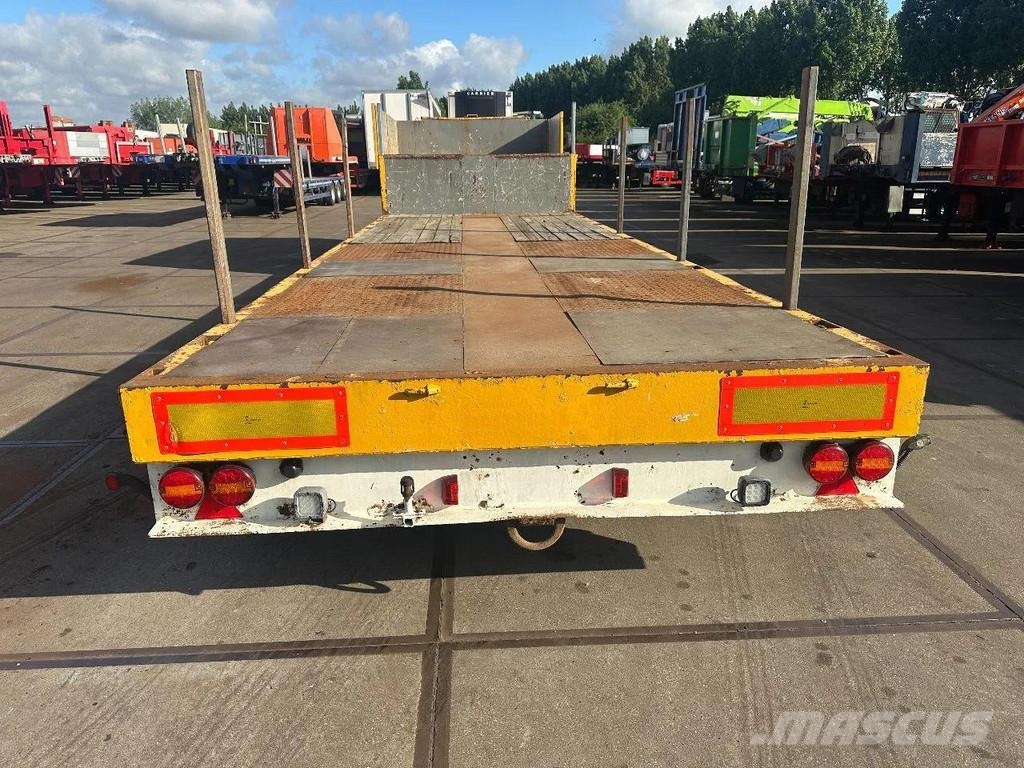 Broshuis 21N58A 2 AXLE - LAST AXLE STEERING - EXTENDABLE نصف مقطورة مسطحة منخفضة