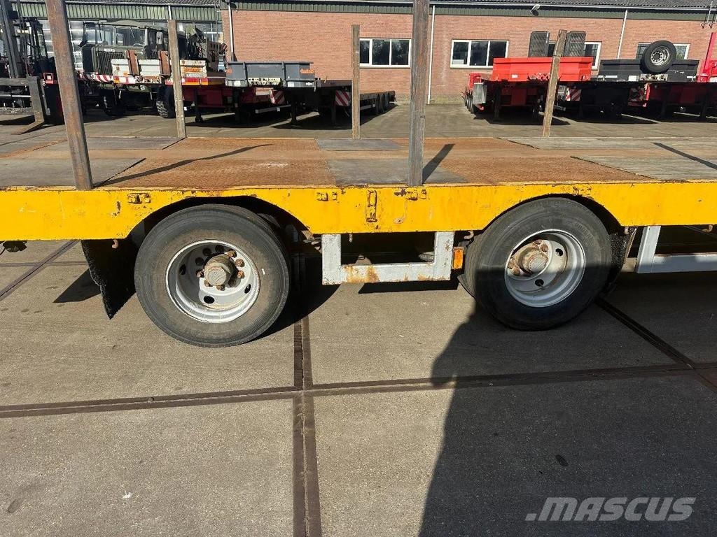 Broshuis 21N58A 2 AXLE - LAST AXLE STEERING - EXTENDABLE نصف مقطورة مسطحة منخفضة
