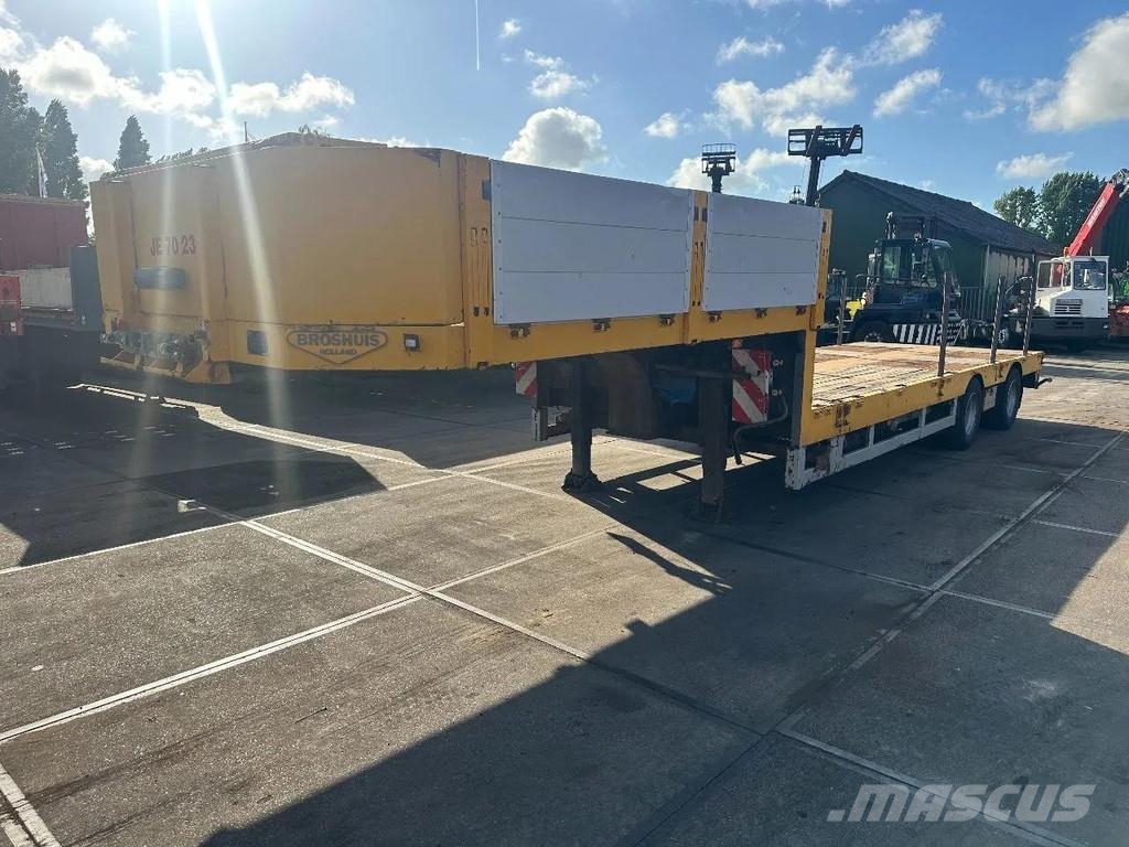 Broshuis 21N58A 2 AXLE - LAST AXLE STEERING - EXTENDABLE نصف مقطورة مسطحة منخفضة