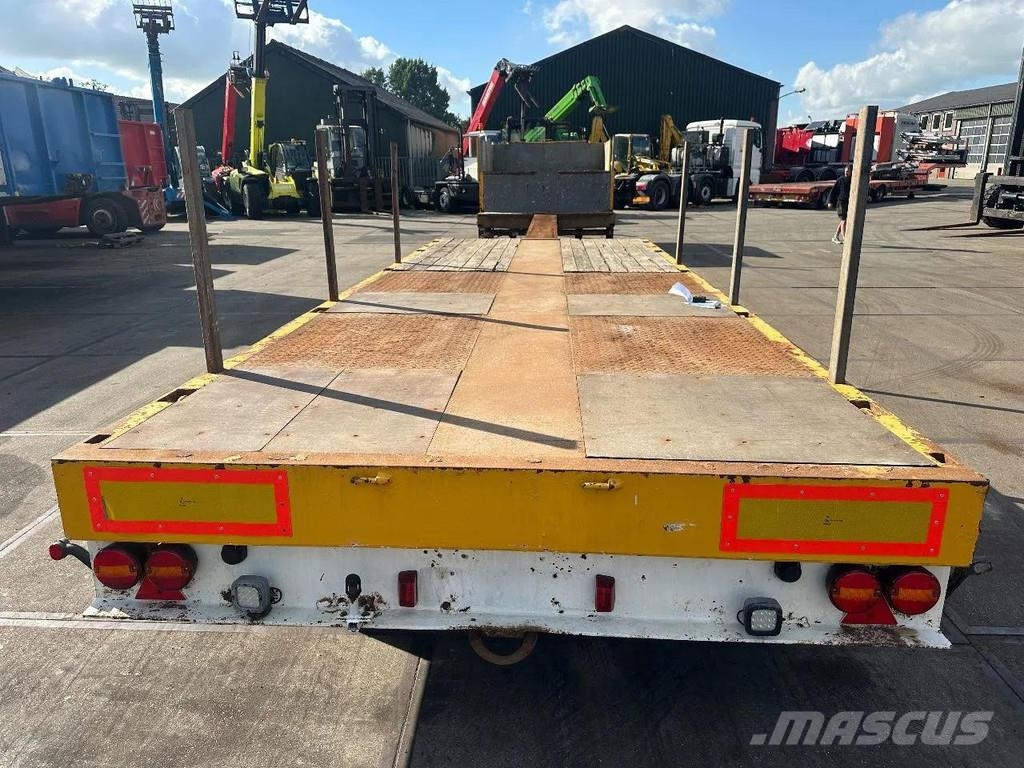 Broshuis 21N58A 2 AXLE - LAST AXLE STEERING - EXTENDABLE نصف مقطورة مسطحة منخفضة