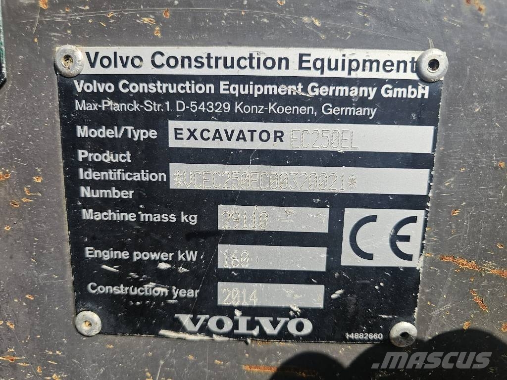 Volvo EC 250 EL Excavadoras sobre orugas