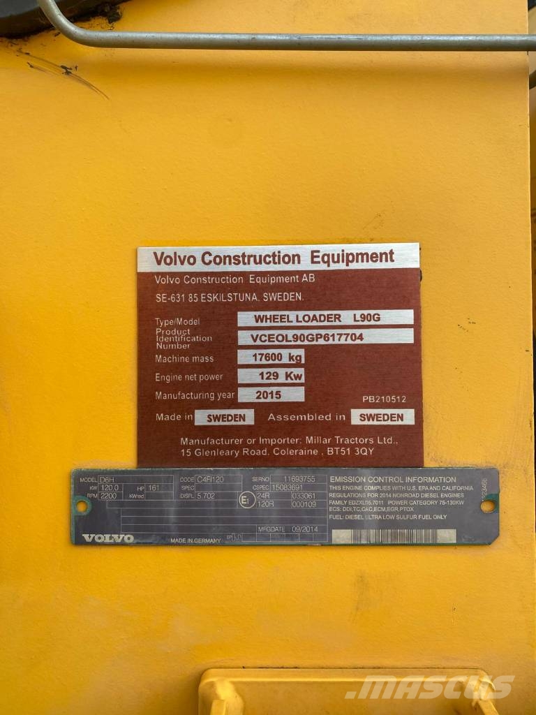 Volvo L 90 G (High tip bucket) 轮式装载机