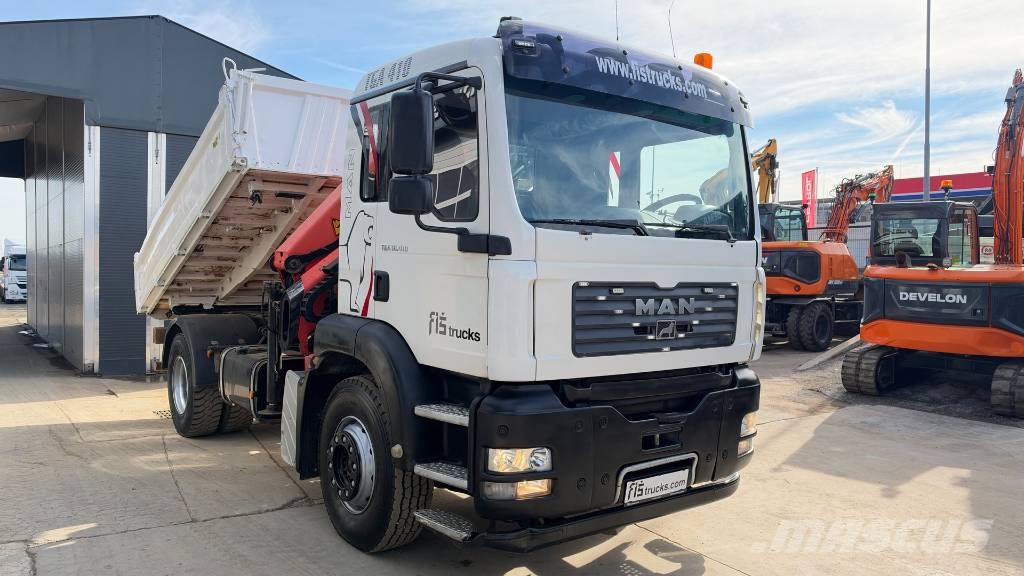 MAN 18.410 4x2 MEILLER TIPPER - CRANE PK 18002 Самоскиди
