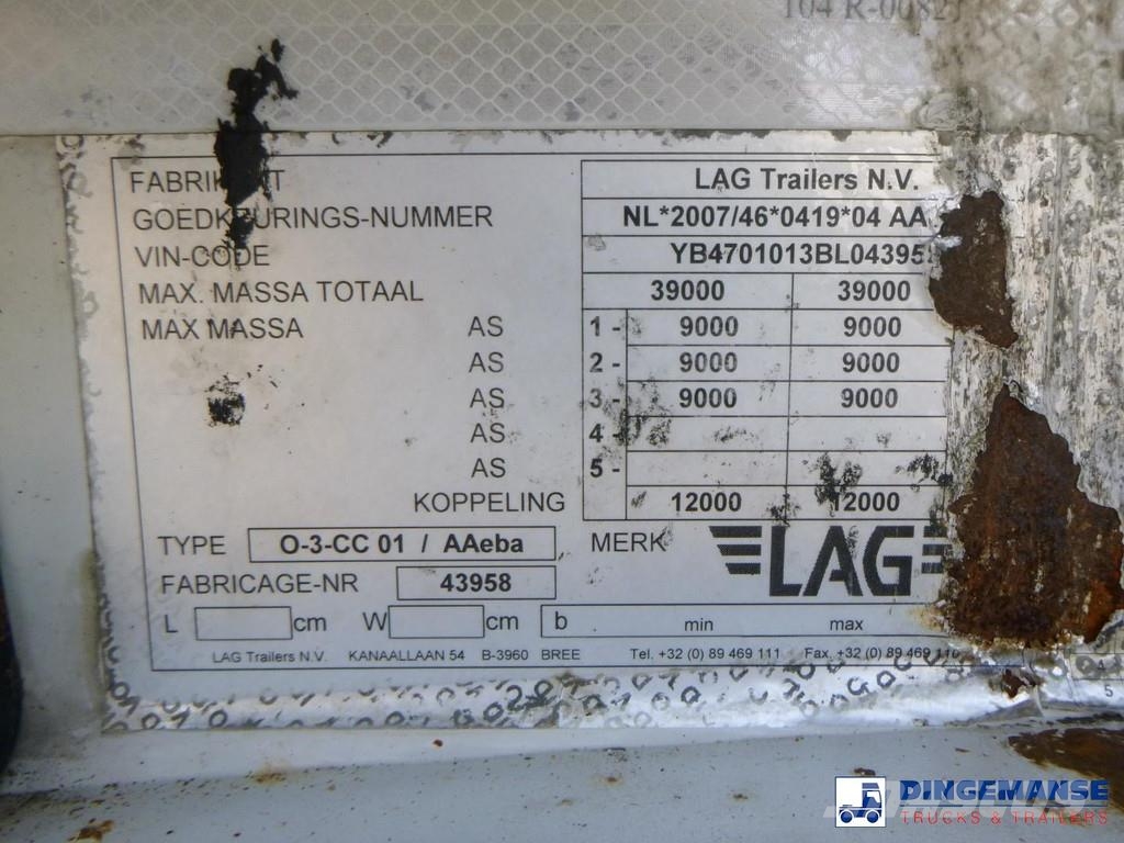 LAG 3-axle container trailer 20 ft Containerchassis