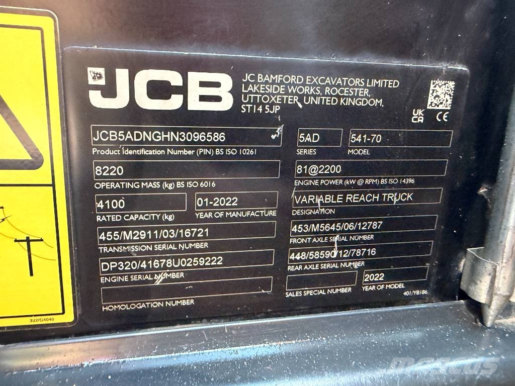 JCB 541-70 7 Meter Telehandler Telescopic handlers