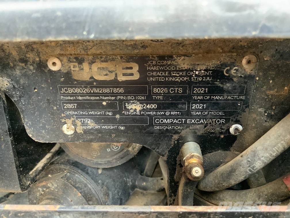 JCB 8026 CTS Mini bagri <7t