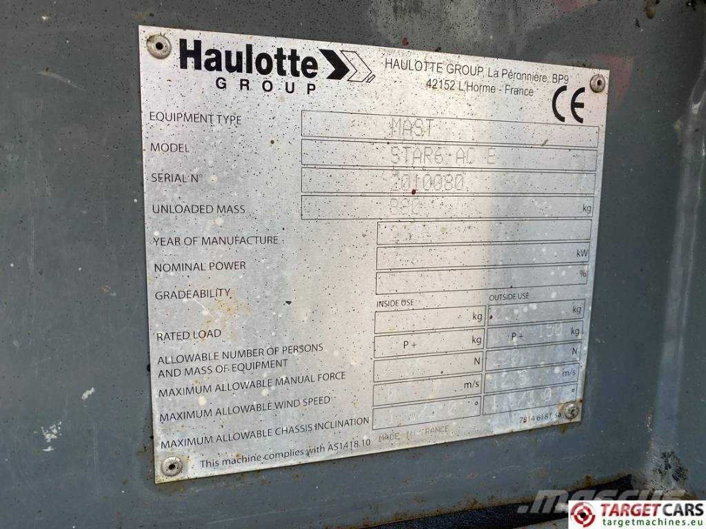 Haulotte Star 6 Electric Vertical Mast Work Lift 580cm Jarbolne penjajuće platforme