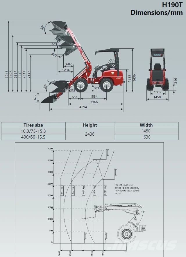Heracles H190 Pro, Plus en Telescoop NIEUW! Wheel loaders