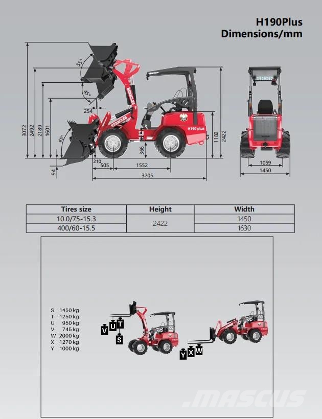 Heracles H190 Pro, Plus en Telescoop NIEUW! Wheel loaders