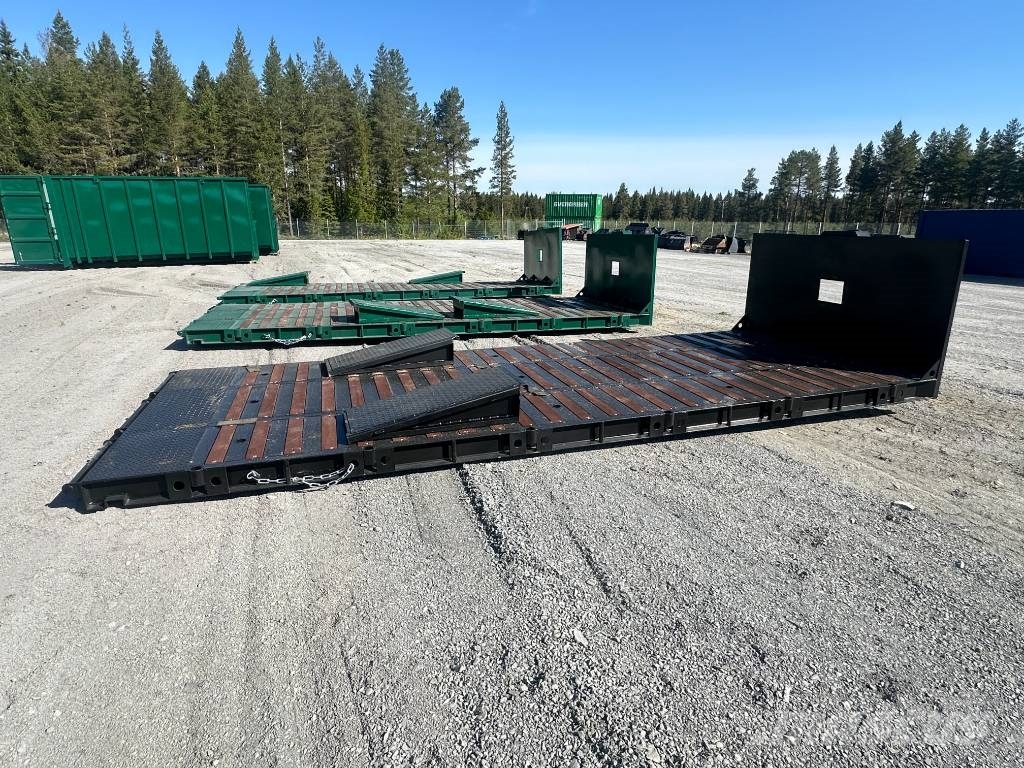 Lastväxlarflak Maskinflak 6,5m med lösa ramper Demonterbare/wirehejs