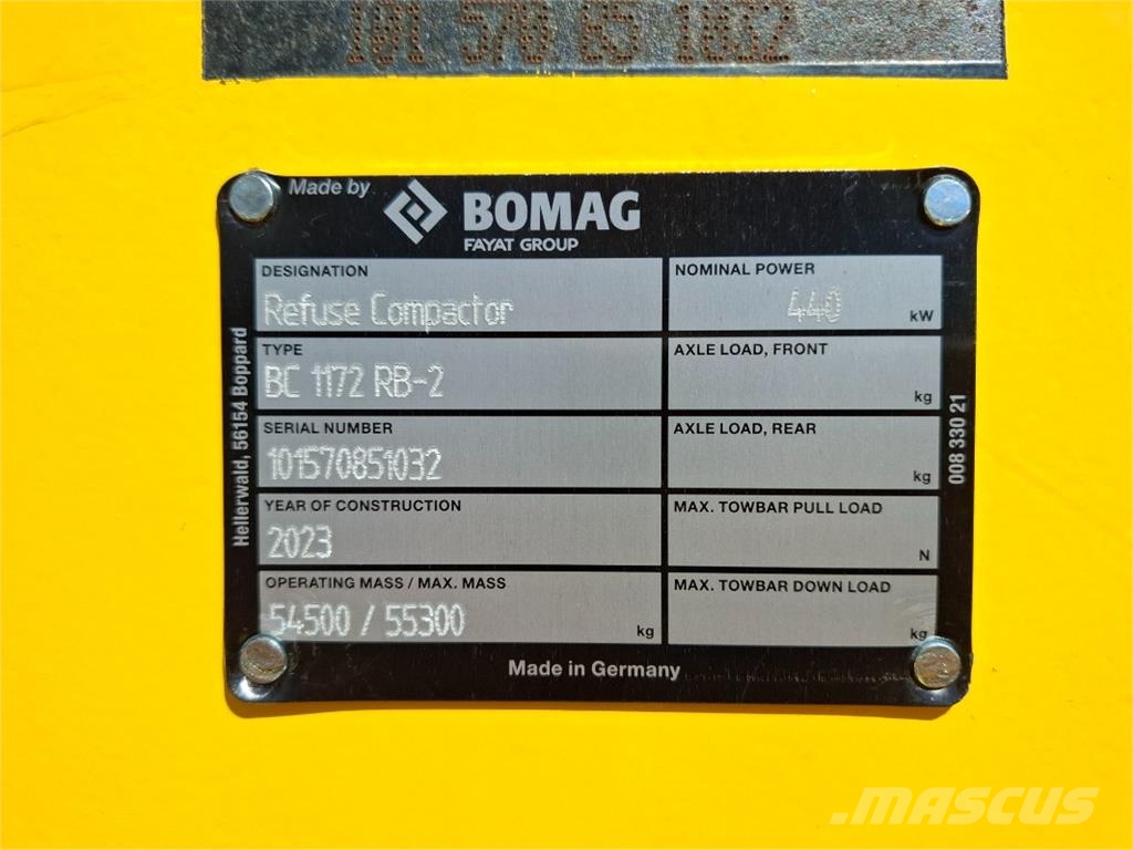 Bomag DE BC 1172 RB-2  Stage IIIa/Tier 3 Müllverdichter