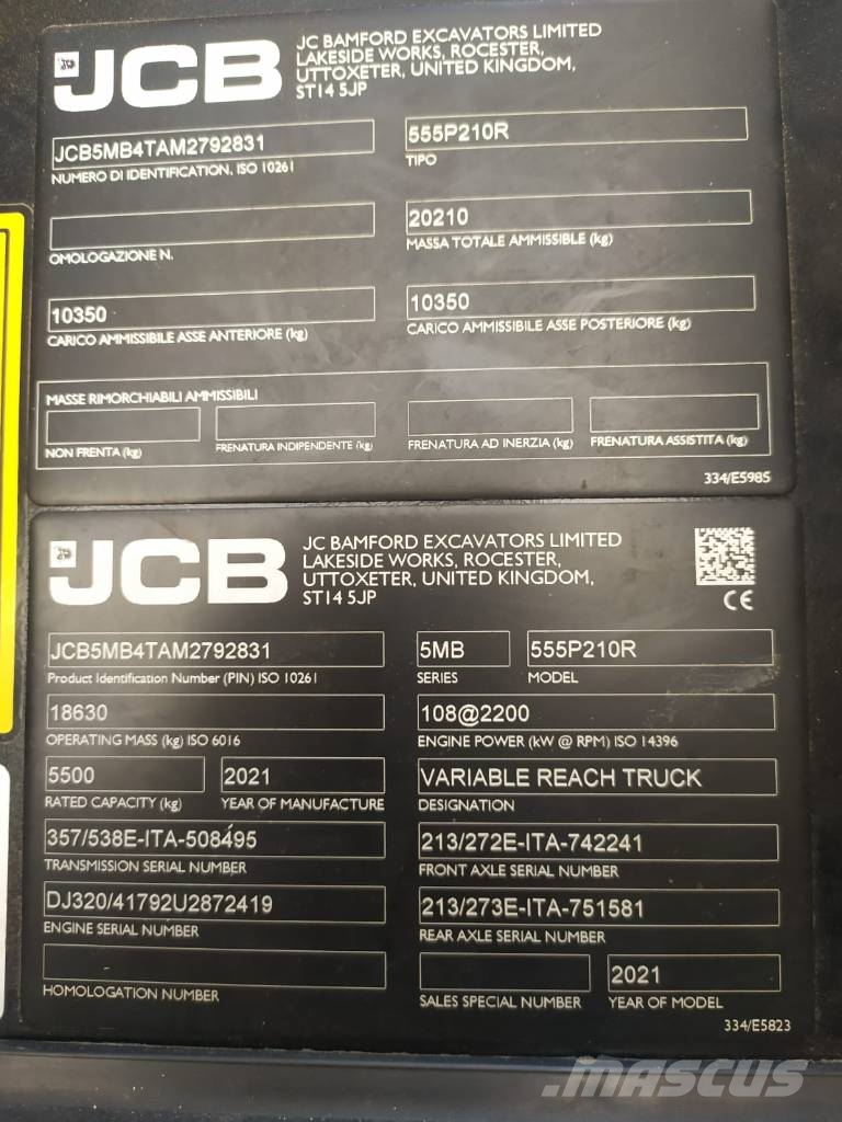 JCB 555-210 R مناولات متداخلة